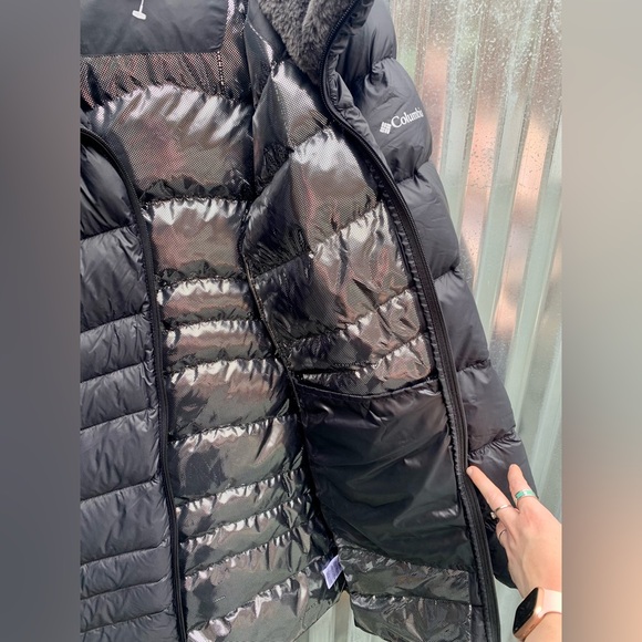 NWT Columbia Women’s Autumn Park Down Mid Jacket w Hood Black Sz 2X Omni-Heat - Picture 8 of 16